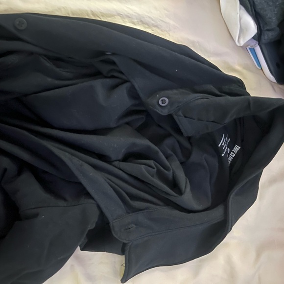 Black long sleeve button up shirt